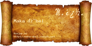 Maka Ábel névjegykártya