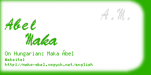 abel maka business card