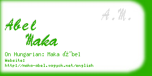 abel maka business card